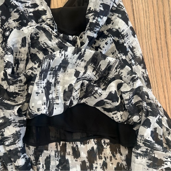 NWT Mango MNG Women’s Falda Floc Black and White Printed Midi Skirt Size Small - Picture 11 of 15